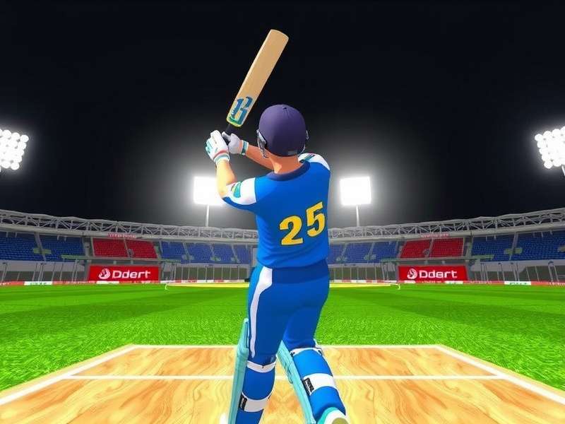 VR Cricket Dynamic Duel Batting Scene - Player Hitting a Six in Virtual Eden Gardens